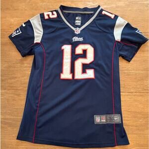 Nike On Field New England Patriots Tom Brady #12 Women’s Jersey Size Large